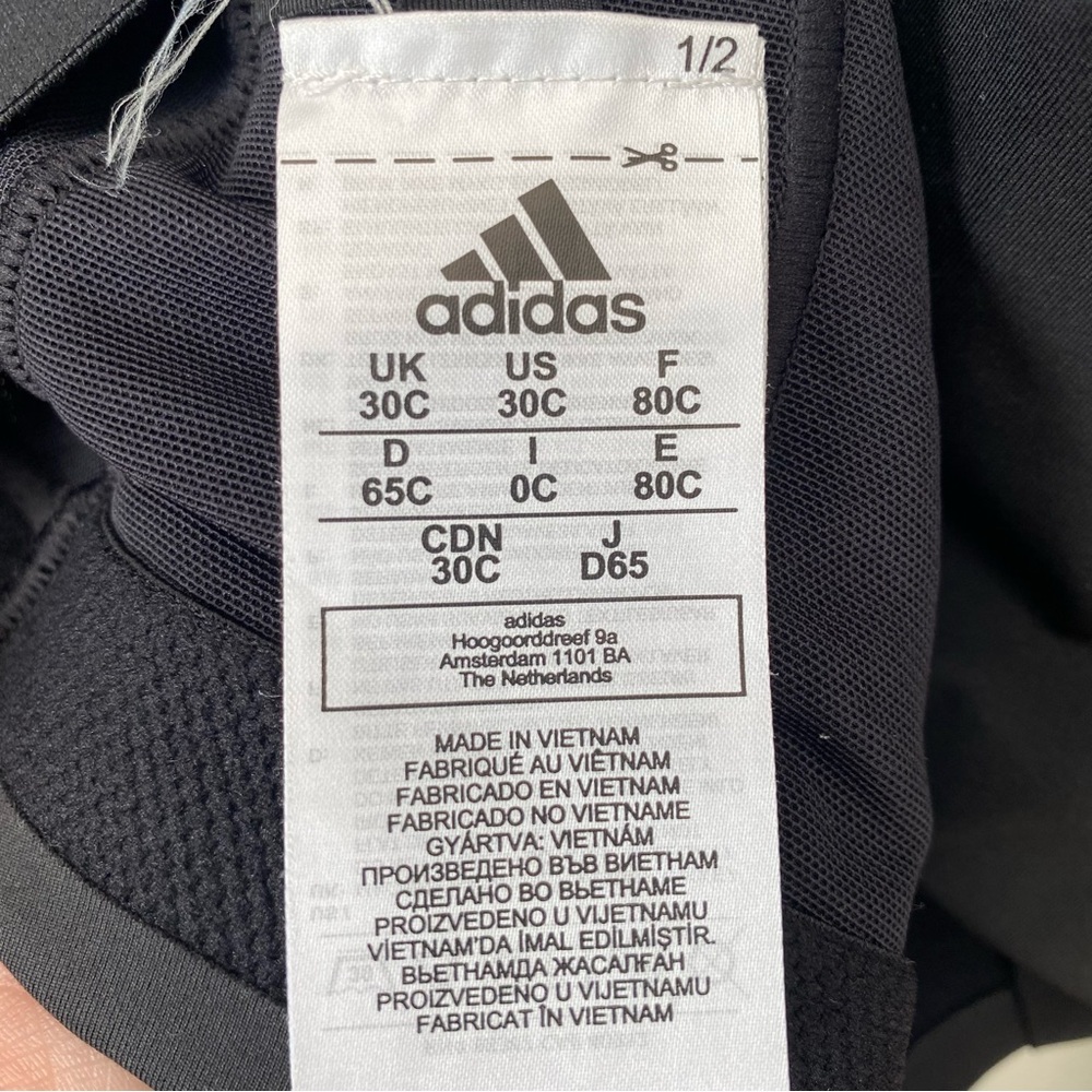 Adidas Lightly Padded Zip Sports Bra - Picture 3 of 5